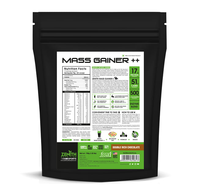 Zenith Mass Gainer with Enzyme blend | Added Glutamine