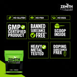 Zenith Nutrition Raw Whey Protein 80% | USA Made | with Digestive Enzymes (Unflavoured) 1 KG