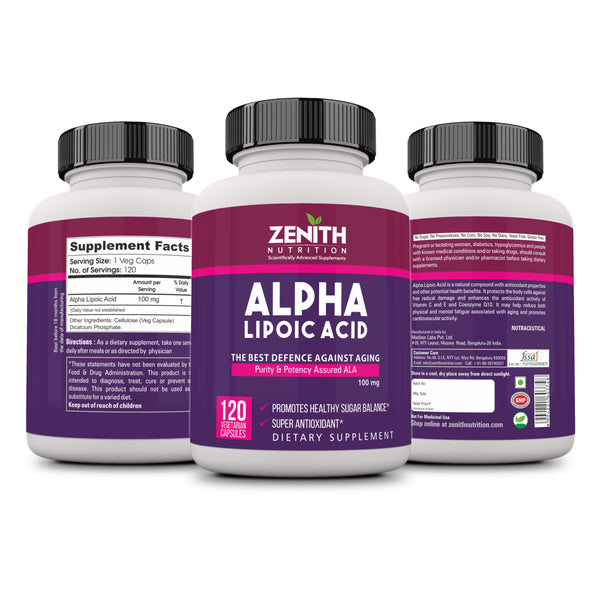 Zenith  Alpha Lipoic Acid - 120 Veg caps