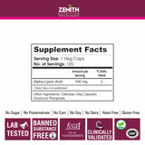 Zenith  Alpha Lipoic Acid - 120 Veg caps