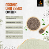 AS-IT-IS Organic Chia Seeds - 350g | Vegan Source of Protein | Antioxidant-Rich | High In Fibre