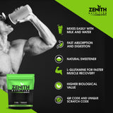Zenith Nutrition Whey Protein with Enzymes for Digestion | 26g protein | Natural Sweetener (Kesar Kulfi )