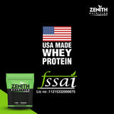 Zenith Nutrition Whey Protein with Enzymes for Digestion | 26g protein | Natural Sweetener (Kesar Kulfi )