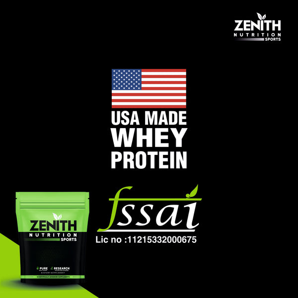 Zenith Nutrition Raw Whey Protein 80% | USA Made | with Digestive Enzymes (Unflavoured) 1 KG