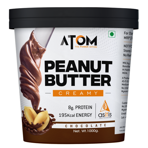 AS-IT-IS ATOM Chocolate Peanut Butter  1Kg | Gluten Free | Cholesterol Free