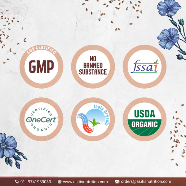 Organic Flax Seeds Online - 600g | Excellent Vegan Source Of Omega-3s | Antioxidant-Rich | Fibre-Rich | Nutritious