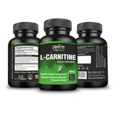 Zenith Sports L-Carnitine 500mg, 60 Capsules | Fat Burner | Boosts Energy