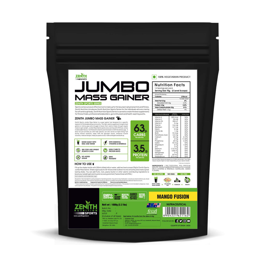 Zenith Sports Jumbo Mass Gainer