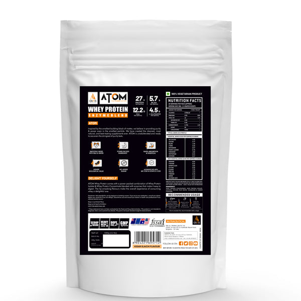 atom whey protein kesar kulfi 1kg