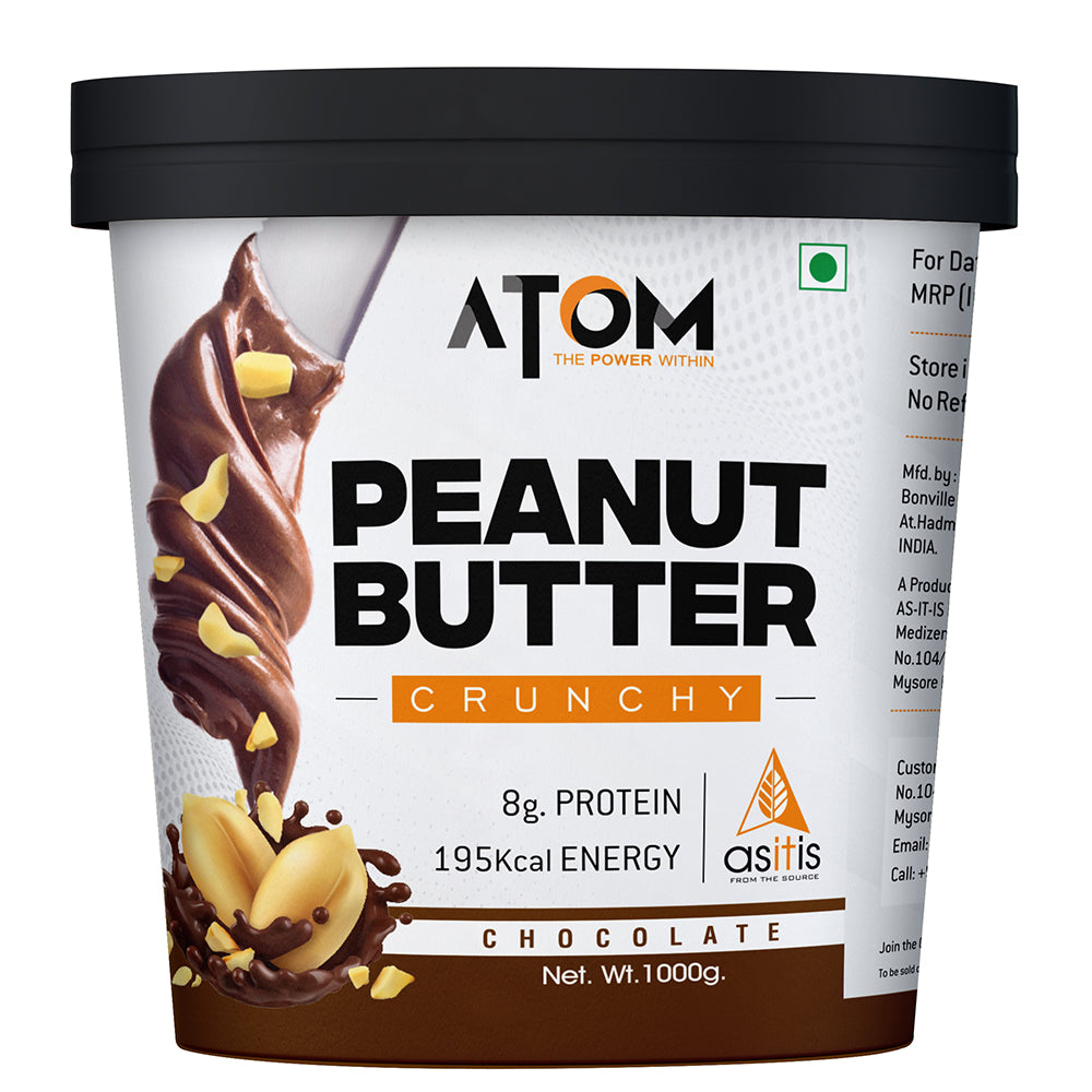 AS-IT-IS ATOM Chocolate Peanut Butter 1Kg | Gluten Free | Cholesterol Free