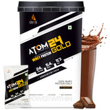 AS-IT-IS ATOM 24 Gold Whey Protein 31g - 10 Sachets | Combination Of Whey Isolate & Concentrate | 24g Protein | 5.4g BCAA | 11.7g EAA