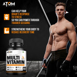 AS-IT-IS ATOM Multivitamin for Men & Women - 60 capsules | 31 Vital Nutrients | Designed as per RDA | Supports Bone & Skin Health | Powerful Antioxidant | With Probiotic Blend