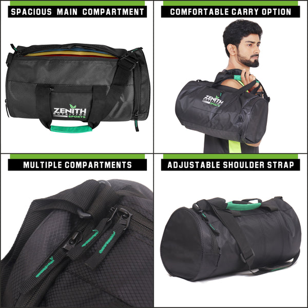 Zenith Sports Duffel Bag | Light Weight | For Gym & Travel | Separate Shoe Compartment