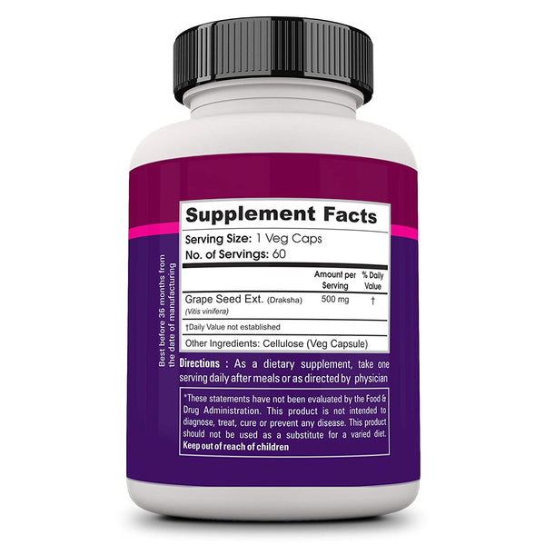 Grape Seed Extract 500mg - 60 Veg caps