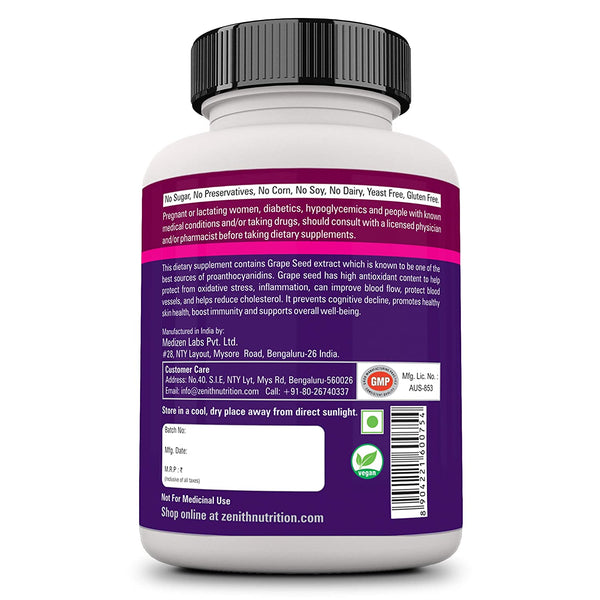 Grape Seed Extract 500mg - 60 Veg caps
