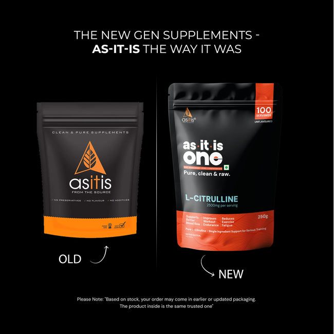 AS-IT-IS Nutrition Pure L-Citrulline Powder, Boosts Nitric oxide & Muscle growth