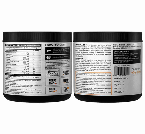ATOM Blast Advanced Pre-workout