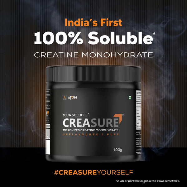 AS-IT-IS ATOM Creasure® Clear Soluble Creatine Monohydrate | Micronised & Unflavored