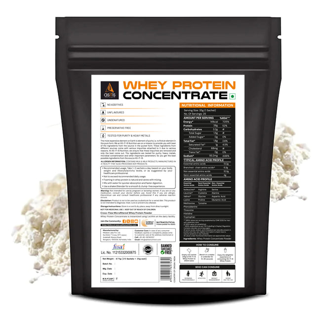 Whey Protein  Sachet 875gms(35g sachet pack of 25)