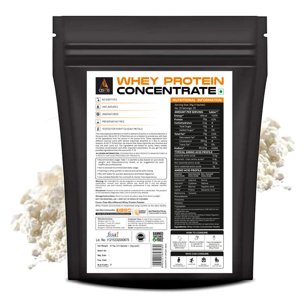 Whey Protein  Sachet 875gms(35g sachet pack of 25)