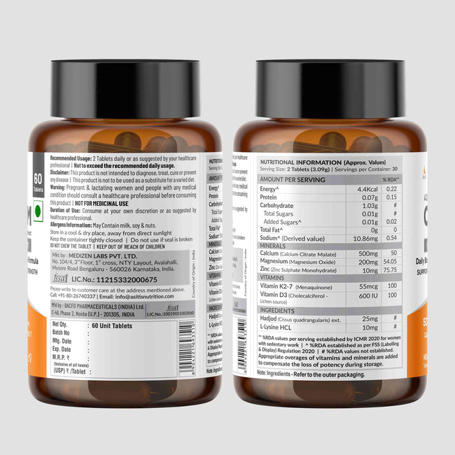 Advance Calcium with Hadjod Ext | 60 Veg Tablets