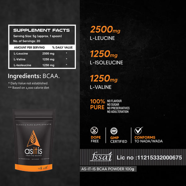 AS-IT-IS Nutrition BCAA - Branched Chain Amino Acids