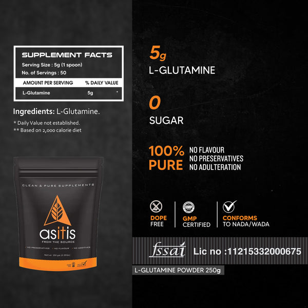 AS-IT-IS Nutrition L-Glutamine for Muscle Growth and Recovery
