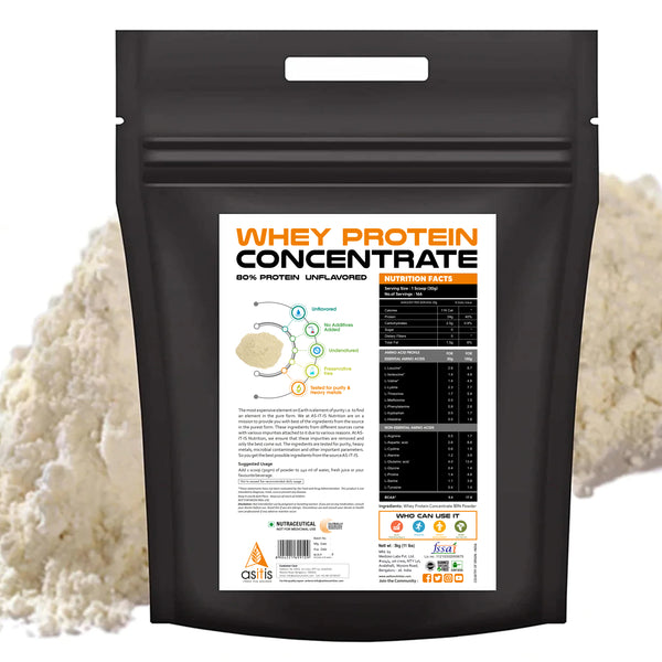 AS-IT-IS Nutrition Whey Protein Concentrate 80% Unflavoured, tested for purity