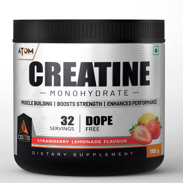 AS-IT-IS ATOM Creatine Monohydrate | Dope Free | Enhances Performance | Promotes Muscle Gains |