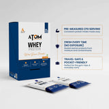 AS-IT-IS ATOM Whey Protein - Isolate & Concentrate Blend I 27g Protein, No Excuse Travel Pack, 6 Sachets × 36g, Assorted Pack