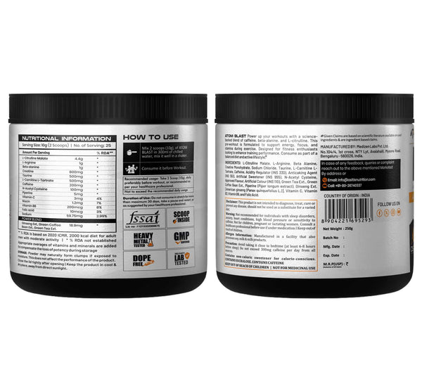 ATOM Blast Advanced Pre-workout