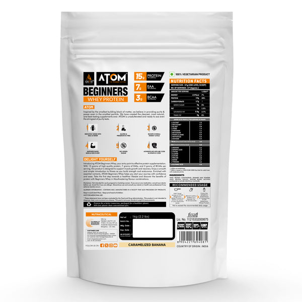 AS-IT-IS ATOM Beginners Whey Protein  | Accelerates Muscle-building | Increases Body Strength