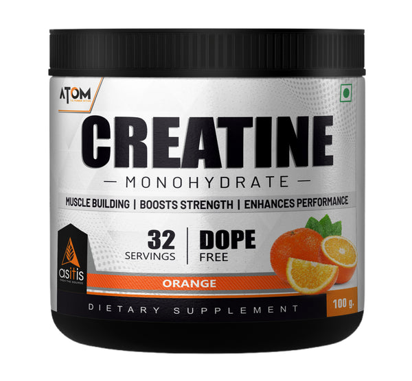AS-IT-IS ATOM Creatine Monohydrate | Dope Free | Enhances Performance | Promotes Muscle Gains |