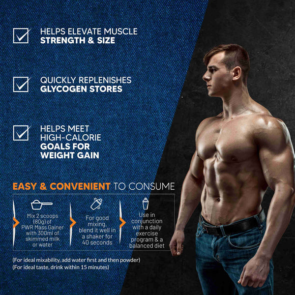 AS-IT-IS ATOM PWR Mass Gainer | 5:1 Carb-Protein Ratio | Powered with BCAA, L-Glutamine, Tribulus, Ashwagandha