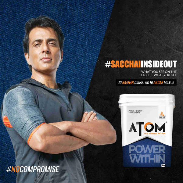 AS-IT-IS ATOM Mass Gainer | 5:1 Carb-Protein Ratio | Powered with BCAA, L-Glutamine, Tribulus, Ashwagandha