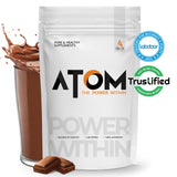 ATOM Nitro Whey with Creatine I 33g Protein, 3g Creatine, 7.4g BCAA I Muscle Building & Fast Recovery Formula I Performance Booster I 1 Kg, Double Rich Chocolate