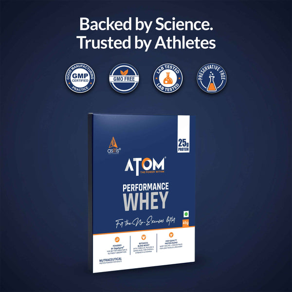 AS-IT-IS ATOM Performance Whey  | With Safed Musli & Mucuna Pruriens | For Faster Recovery | Highly Bioavailable