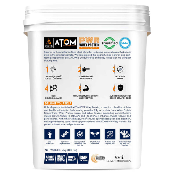 AS-IT-IS Nutrition ATOM PWR Whey Protein with Enzymes