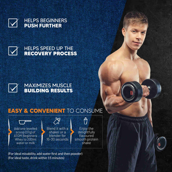 AS-IT-IS ATOM Beginners Whey Protein  | Accelerates Muscle-building | Increases Body Strength