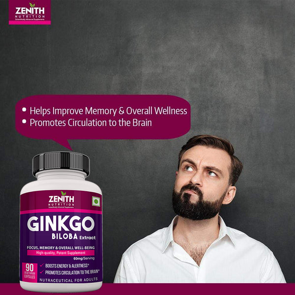 Ginkgo Biloba With Bilberry Lutein- 60 Veg caps