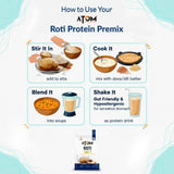 AS-IT-IS ATOM Roti Protein | Make Roti’s Protein Rich | Easy to use | 25g Protein per Serving
