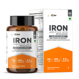 ATOM Iron & Folic Acid with Zinc | Vitamin C & B12 | 60 Veg Tablets