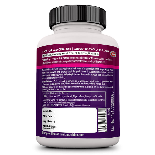 Magnesium Citrate 330mg - 60 Veg caps