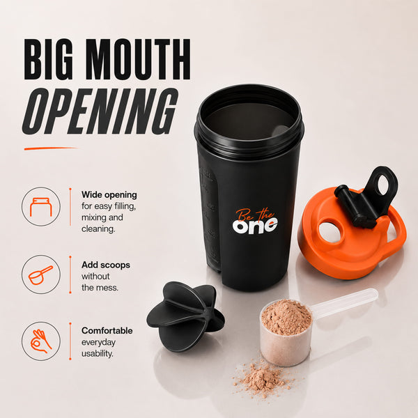 AS-IT-IS One Shaker, Leak Proof, Food Grade BPA Free with Measurement with Mixer Ball- 400ml
