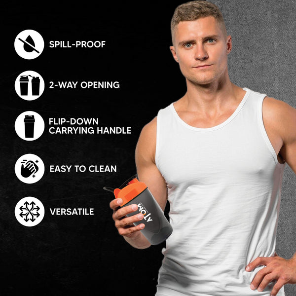 AS-IT-IS Nutrition Protein Shaker Bottle with Mixer Ball