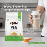 ATOM Pea Protein| 29g Protein| Peak Muscle Gains & Fast Recovery| Easy Digest| Vegan Smooth & Delicious