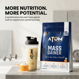 AS-IT-IS ATOM PWR Mass Gainer | 5:1 Carb-Protein Ratio | Powered with BCAA, L-Glutamine, Tribulus, Ashwagandha