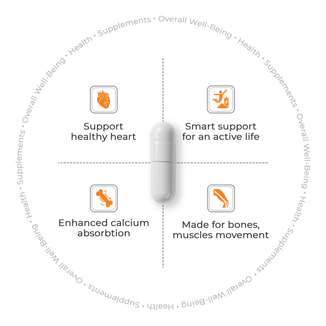 ATOM Vitamin D3 & K2 (MK-7) I 60 Veg Capsules