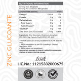 ATOM Zinc Gluconate 118mg I 17mg Elemental Zinc I 60 Veg Capsules