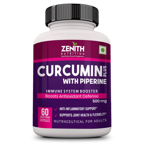 Zenith Nutrition Curcumin Plus with Piperine 500mg - 60 Capsules
